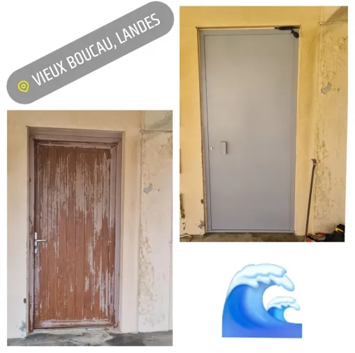 Pose de porte métallique à Vieux-Boucau-les-Bains, Dax, MALS Serrurerie Métallerie